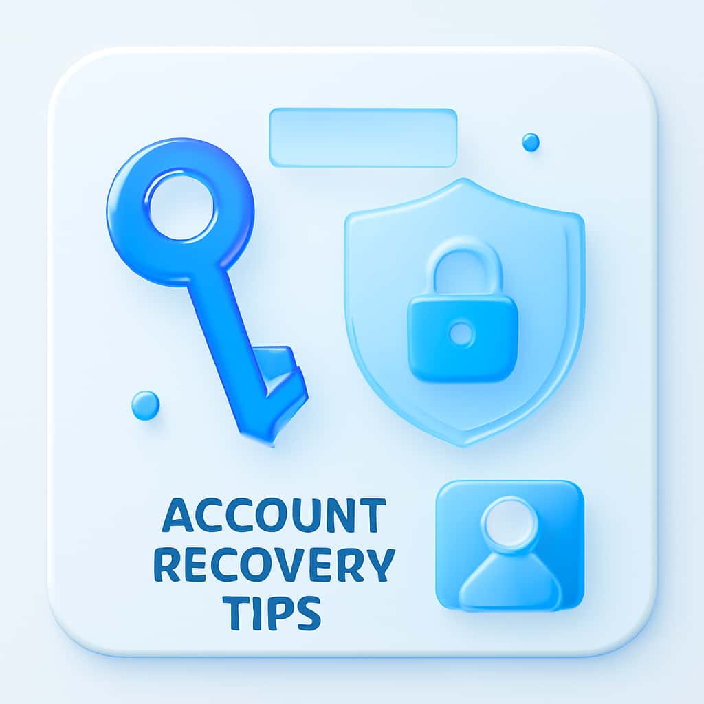 Illustration explaining Dm Win Account Recovery Tips.