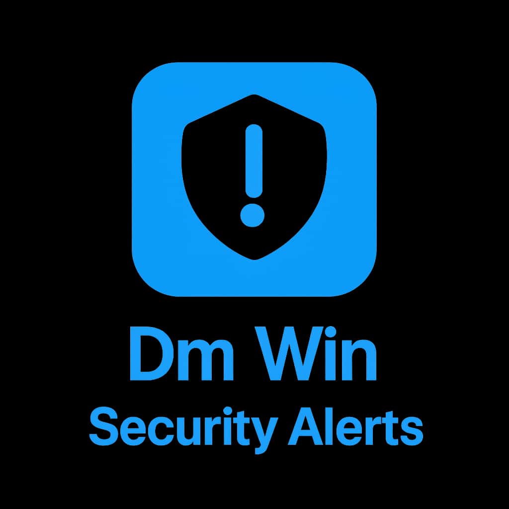 Icon design for Dm Win Security Alerts indicating account security.