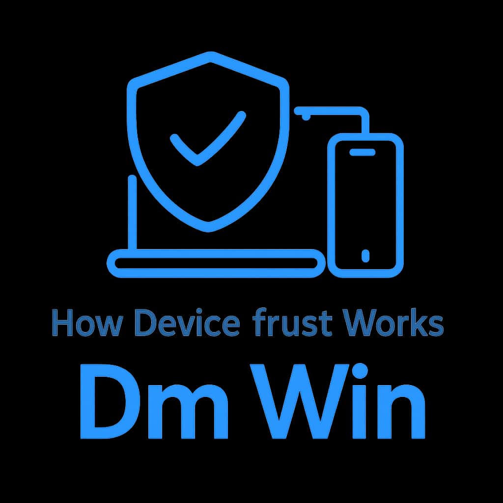 A badge representing Device Trust for Dm Win.