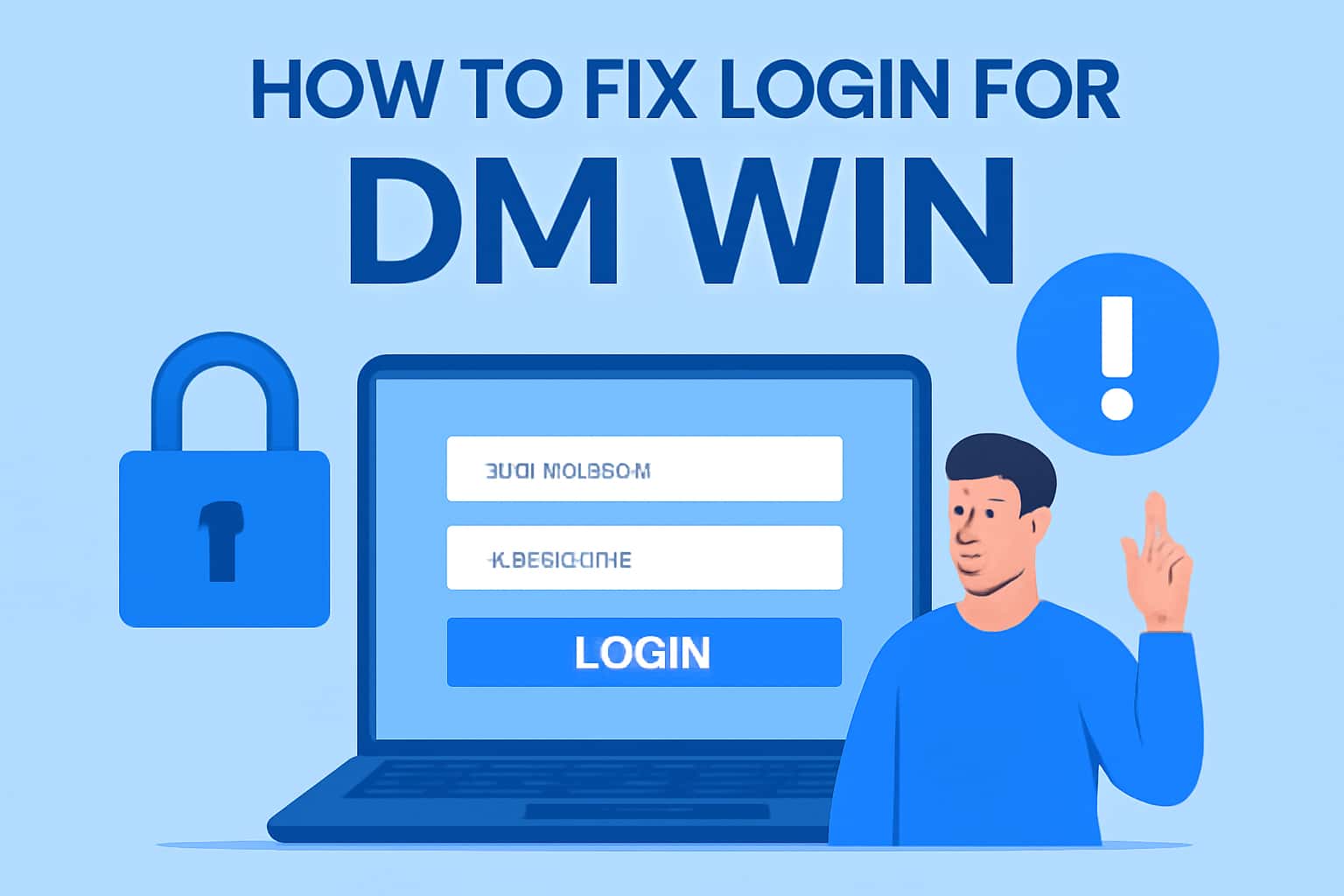 A high-tech visual representation illustrating the login process for Dm Win.
