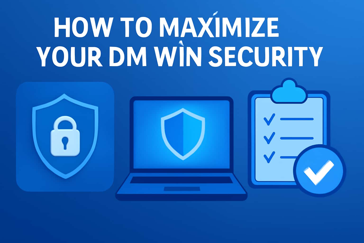 An informational graphic depicting security measures for Dm Win.