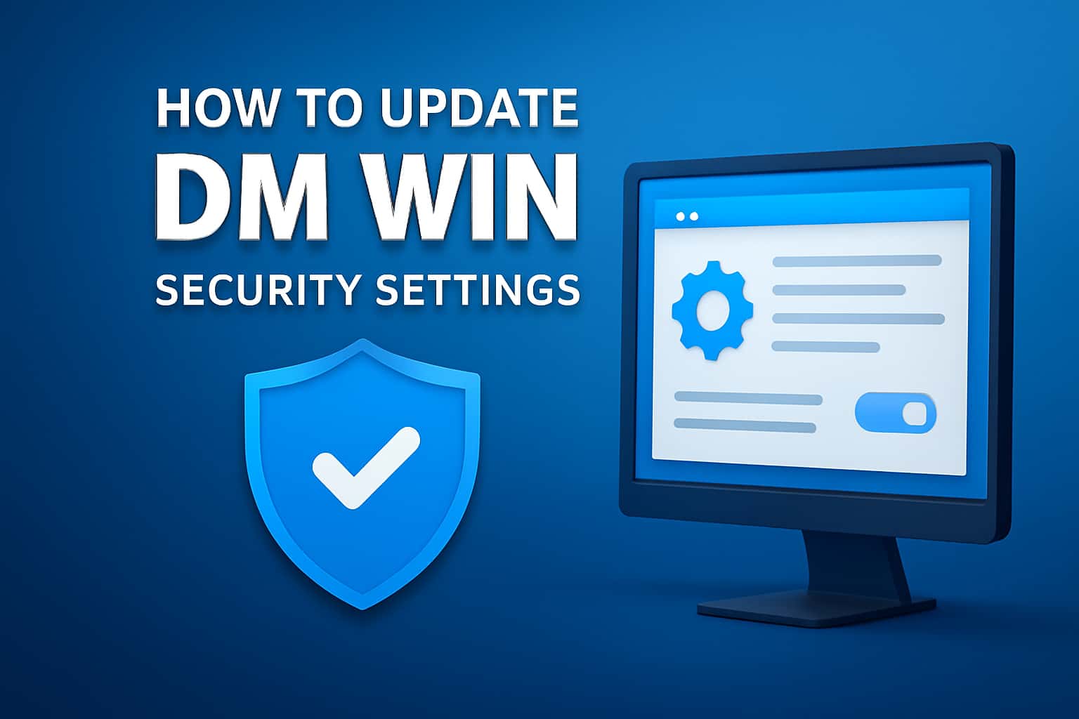Visual representation of updating Dm Win security settings.