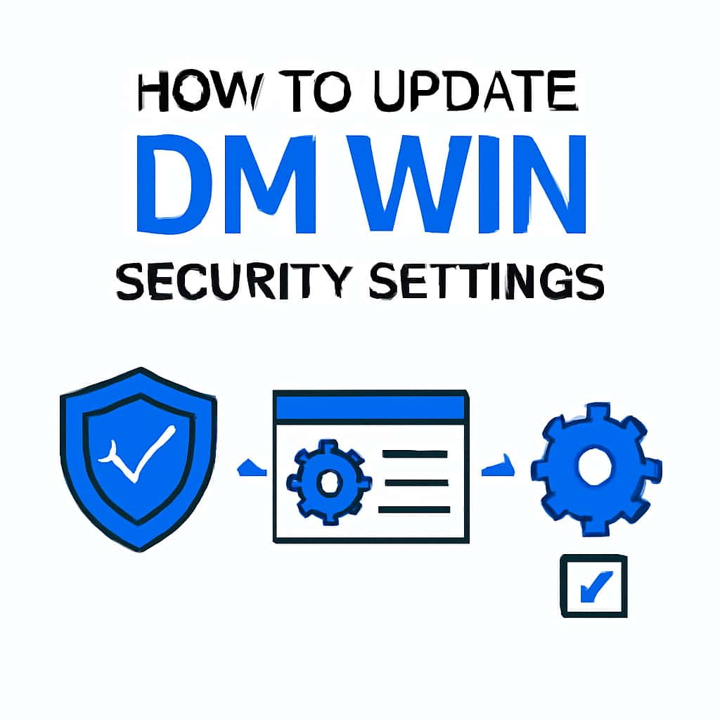 Illustration related to Dm Win security settings.