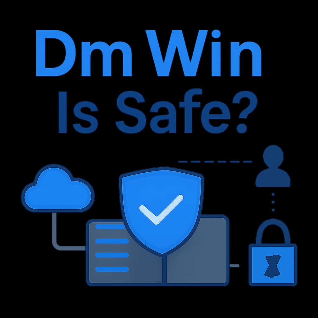 A neutral illustration explaining the safety measures of Dm Win.