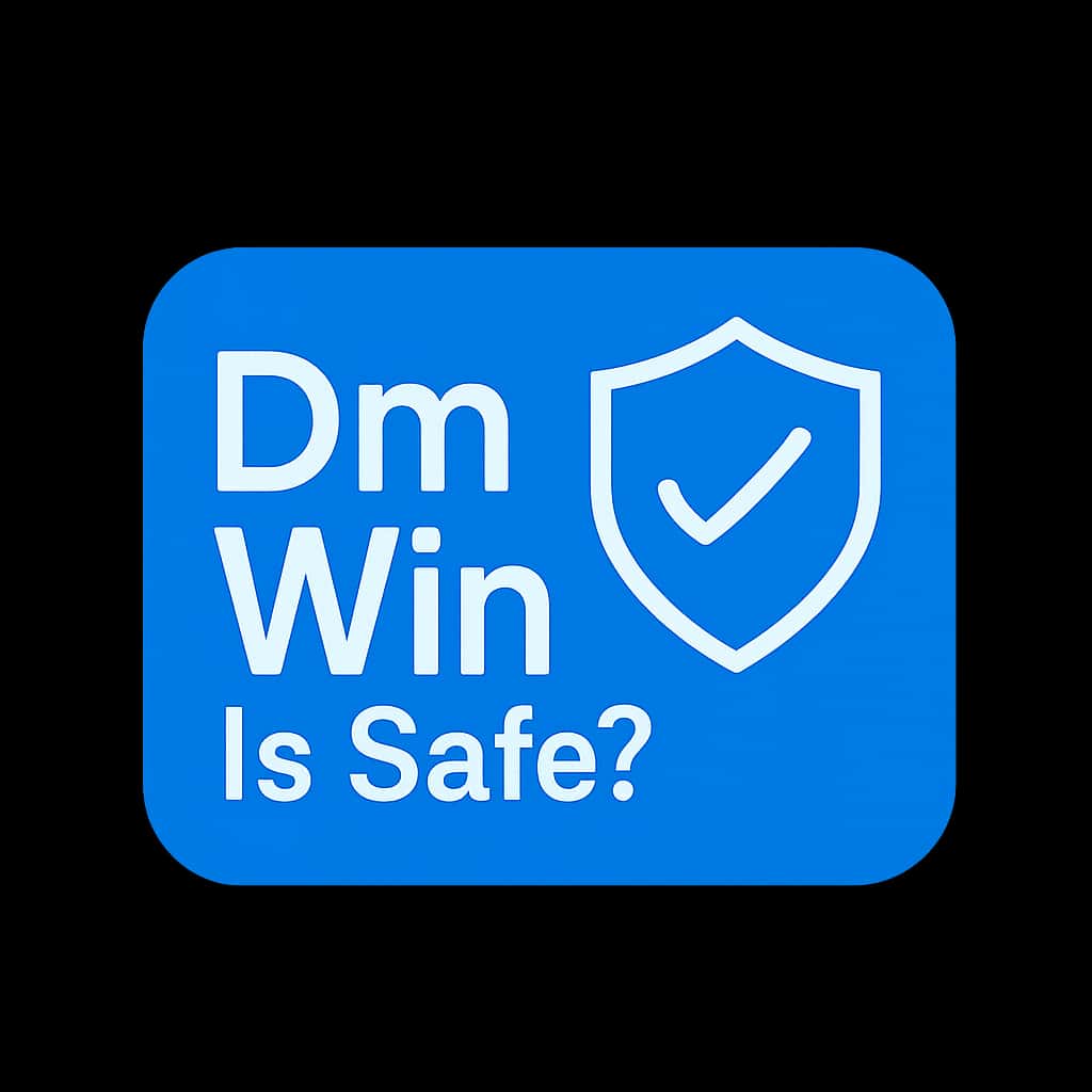 A professional badge representing Dm Win safety.
