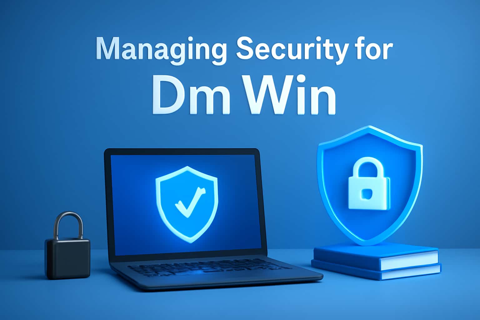 An informational graphic depicting security management for Dm Win.