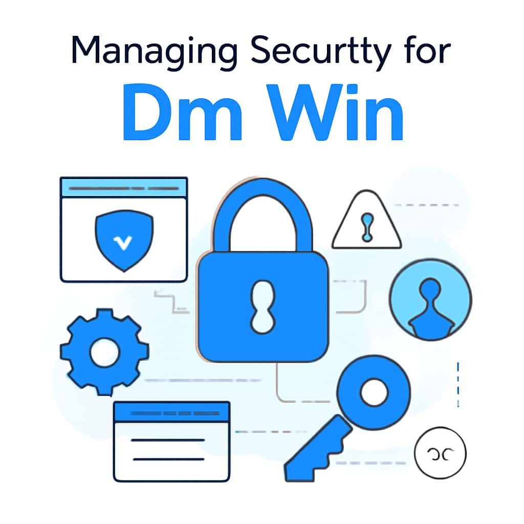 An educational diagram on managing Dm Win security.