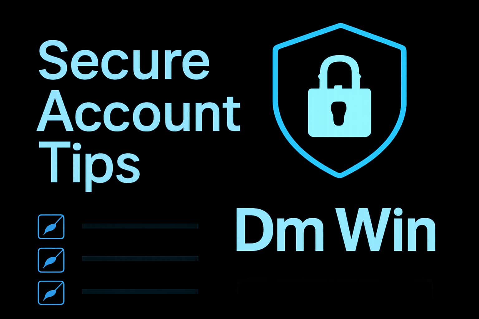 A visual representation of secure account practices for Dm Win.