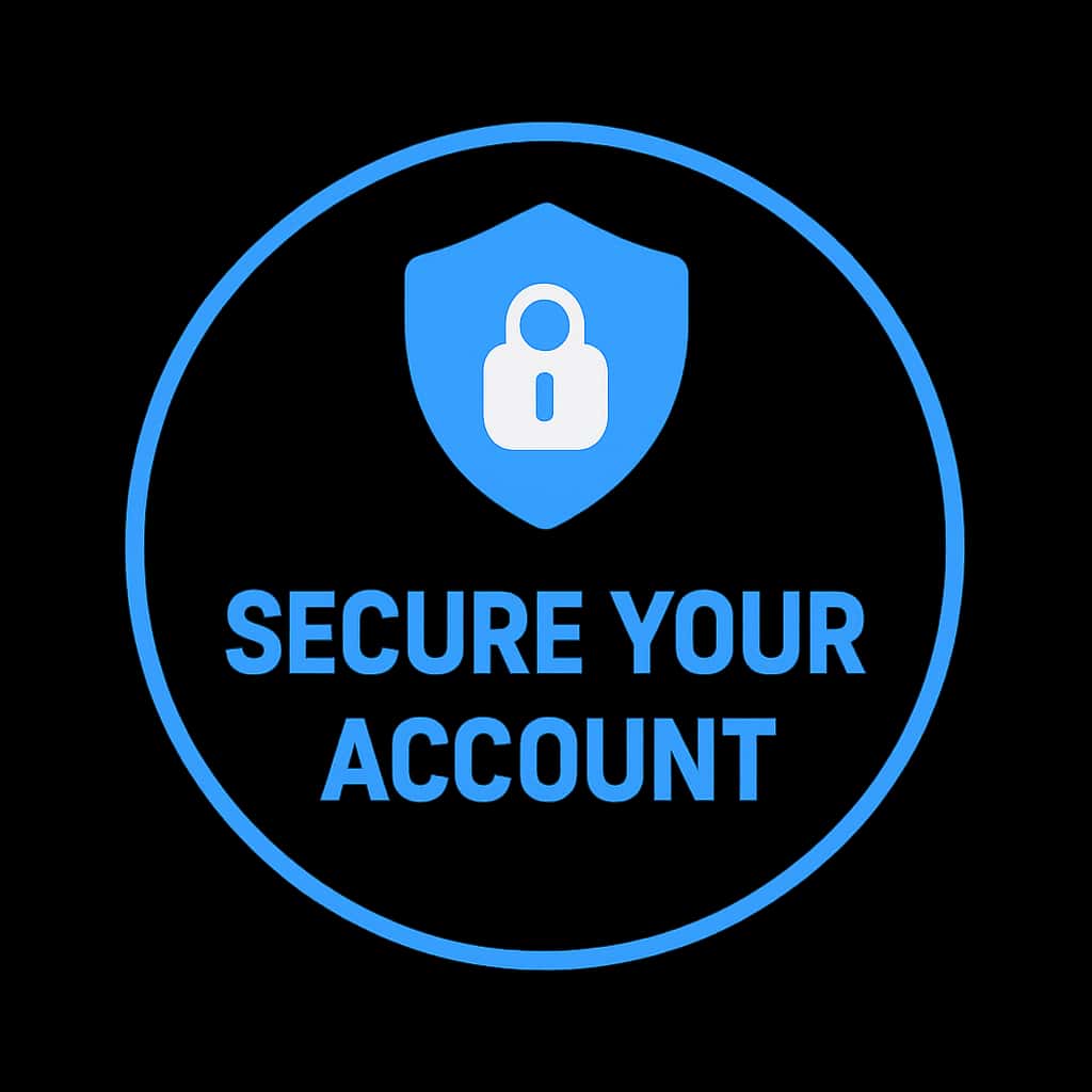 Icon representing security for Dm Win accounts.