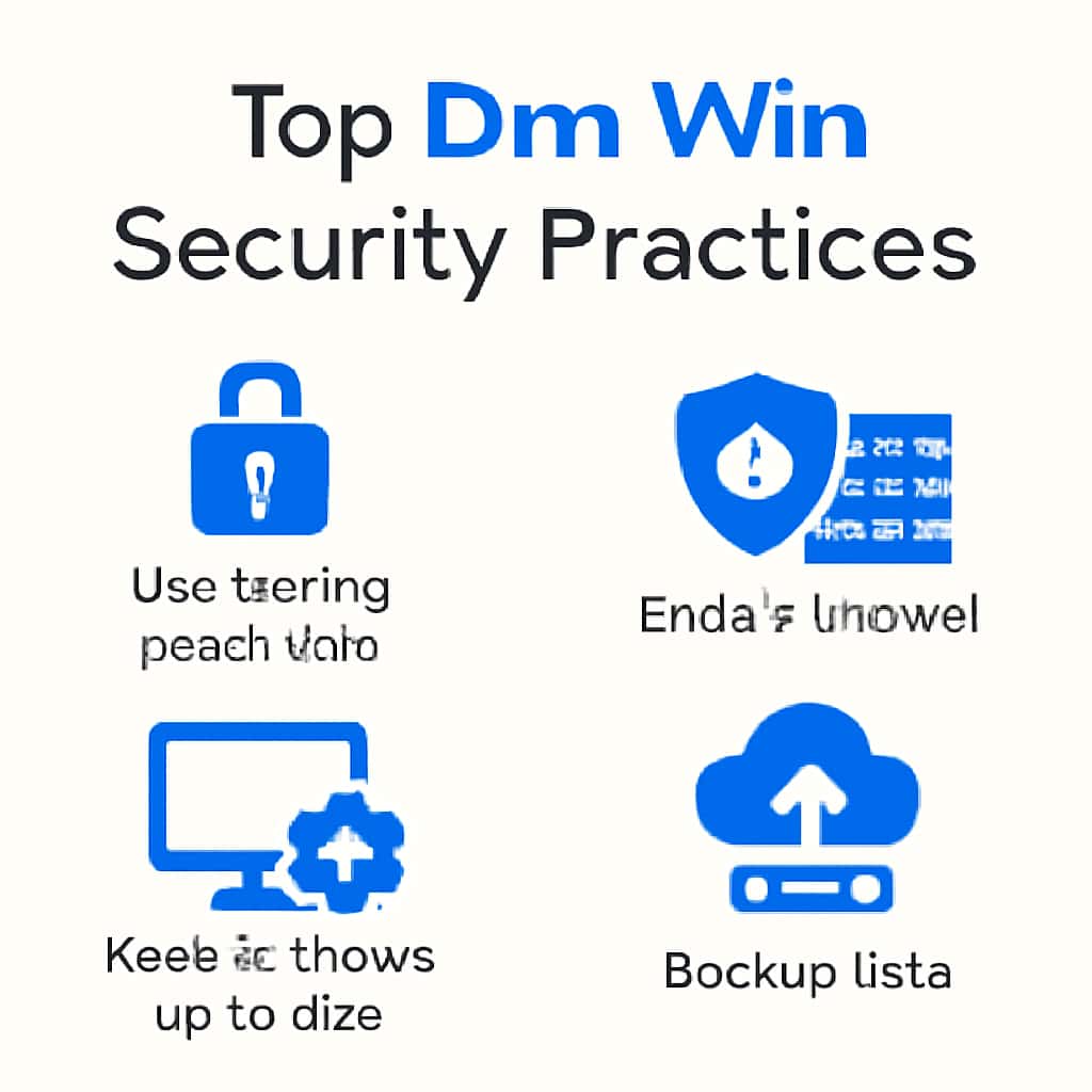 An educational diagram about Dm Win security practices.